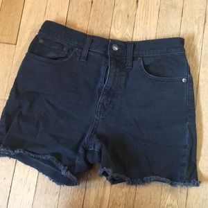 Madewell high rise denim shorts